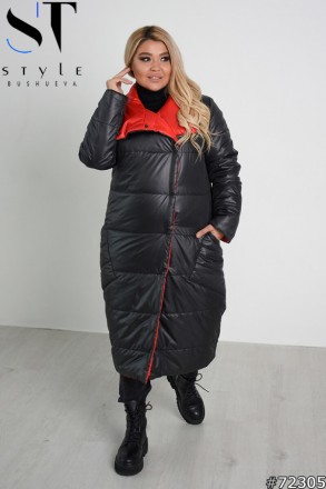 Стильное двухстороннее пальто идеально для зимних прогулок. Прямой силуэт, высок. . фото 3
