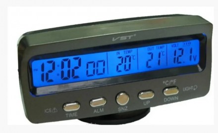  
 
Автомобильные часы VST 7045V с 2-мя датчиками температуры и вольтметром
Авто. . фото 2