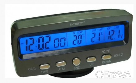  
 
Автомобильные часы VST 7045V с 2-мя датчиками температуры и вольтметром
Авто. . фото 1