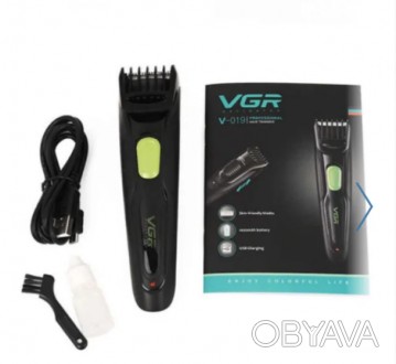 
Машинка для стрижки волос VGR V-019 Professional Black 5 Вт водонепроницаем USB. . фото 1