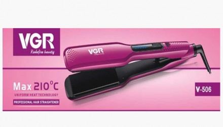 Профессиональная плойка выравниватель для волос VGR V-506, утюжок выпрямитель дл. . фото 4