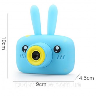 Детская фотокамера Baby Photo Camera Rabbit (Голубой). . фото 4