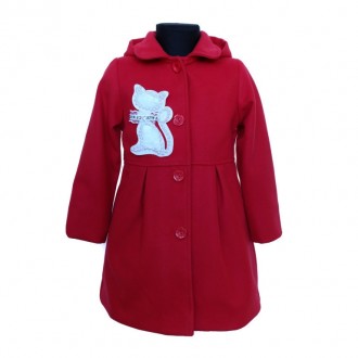 Пальто для девочки кашемировое Код Микс №5, Цвета в ассортименте розовый,красный. . фото 6
