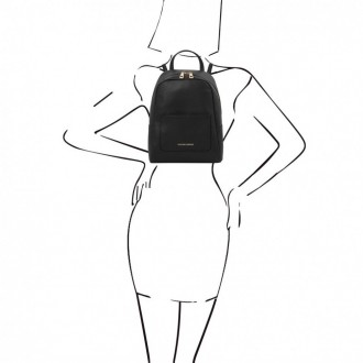 TL Bag - небольшой женский кожаный рюкзак мягкий. . фото 5