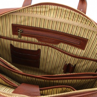 Matera - кожаная сумка портфель с множеством отделений. . фото 3