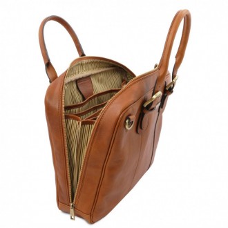 Matera - кожаная сумка портфель с множеством отделений. . фото 7
