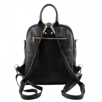 TL Bag - женский кожаный рюкзак мягкий, цвет - Черный, артикул - TL141376. . фото 4