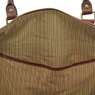 TL Voyager - Дорожная кожаная сумка-даффл - Большой размер, цвет - Коричневый, а. . фото 7