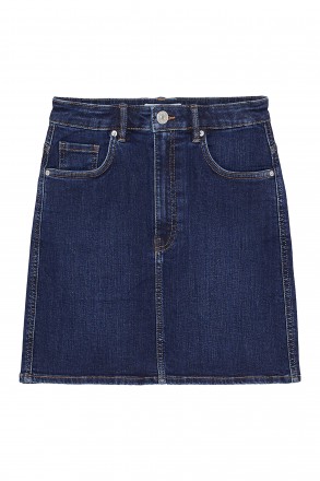 Синяя джинсовая мини юбочка классического прямого покроя от популярного испанско. . фото 5
