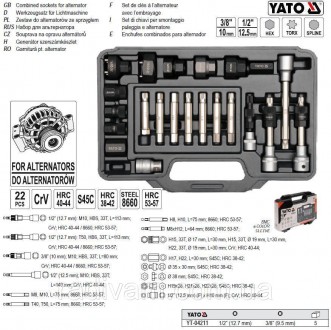 Набор инструмента для ремонта авто генераторов YATO Польша 22 предмета YT-04211. Тернополь. фото 1 Набор инструмента для ремонта авто генераторов YATO Польша 22 предмета YT-04211. Тернополь. фото 1