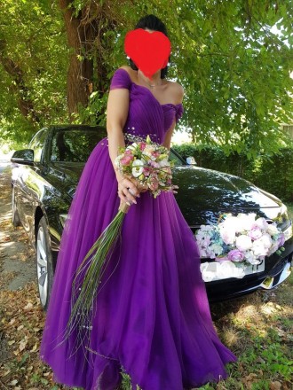 Продам очень красивое платье, цвета нежной фуксии- розово-фиолетовое, сшито под . . фото 3