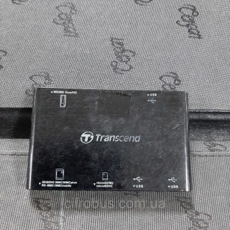 Картридер Transcend TS-RDP7K + usb hub; внешний; USB 2.0; количество USB-портов:. . фото 2