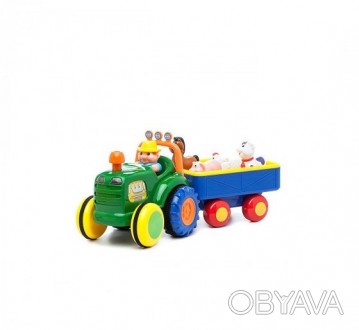 Развивающая игрушка Технопарк Трактор с трейлером (024753)