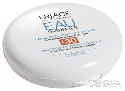 Компактная тональная крем-пудра для лица SPF30 Урьяж Uriage Tinted Compact Water. . фото 1