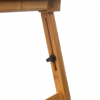 Столик-трансформер из бамбука отлично подойдет тем, кто любит работать за компью. . фото 4