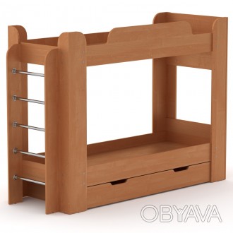 Двухъярусная кровать Твикс ДСП Компанит 210х152х77 см Ольха