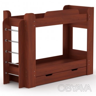 Двухъярусная кровать Твикс ДСП Компанит 210х152х77 см Яблоня