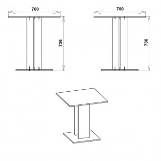 Кухонный стол КС-7 может быть изготовлен в разных цветах, поэтому отлично подойд. . фото 3