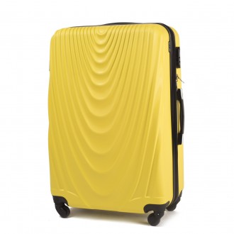 Большой желтый пластиковый чемодан Wings 304 от известной компании WINGS создан . . фото 2