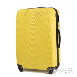 Большой желтый пластиковый чемодан Wings 304 от известной компании WINGS создан . . фото 1