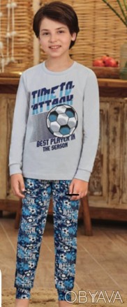 Пижама для мальчика Арт. 9793-167
Цвет: серая с синим
Состав: 95% хлопок 5% элас. . фото 1