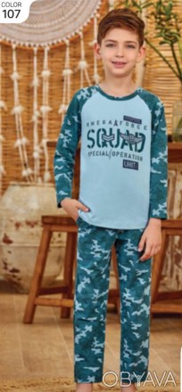 Пижама для мальчика Арт. 9798-107
Цвет: бирюзовая с зеленым
Состав: 95% хлопок 5. . фото 1