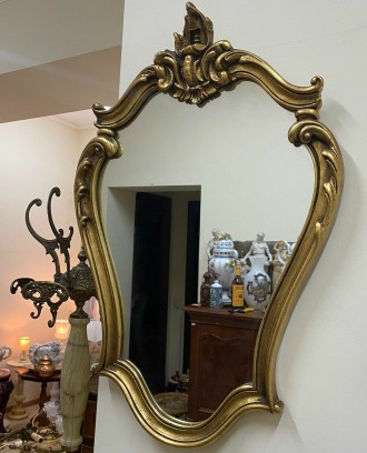Старинное зеркало в стиле барокко. Привезено из Бельгии. Винтаж в хорошем состоя. . фото 2