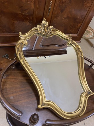 Старинное зеркало в стиле барокко. Привезено из Бельгии. Винтаж в хорошем состоя. . фото 6