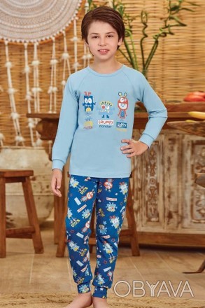 Пижама для мальчика Арт. 9785-207
Цвет: 207
Состав: 95% хлопок 5% эластан
Размер. . фото 1