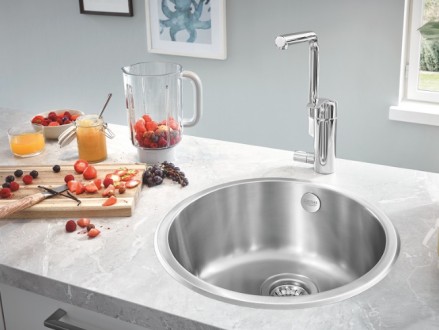 Мойка для кухни GROHE K200 50-S 44 (31720SD0). Цвет нержавеющая сталь.С системой. . фото 4