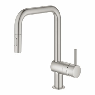 Cмеситель кухонный GROHE VENTO 30439DC0. Цвет суперсталь. Регулировка расхода во. . фото 4