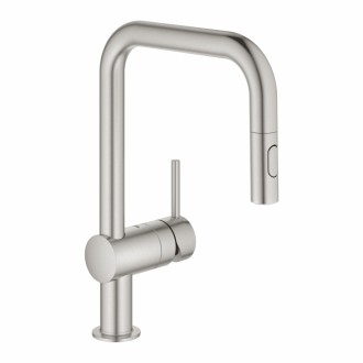 Cмеситель кухонный GROHE VENTO 30439DC0. Цвет суперсталь. Регулировка расхода во. . фото 2