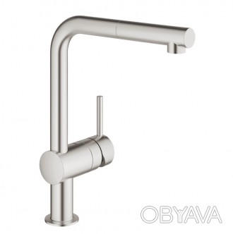 Cмеситель кухонный GROHE VENTO 30436DC0. Цвет суперсталь. Регулировка расхода во. . фото 1