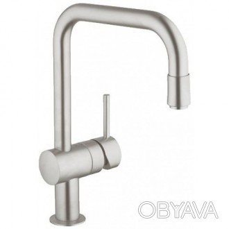 Cмеситель кухонный GROHE VENTO 30435DC0. Цвет суперсталь. Регулировка расхода во. . фото 1