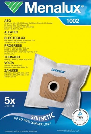 Мешки для пылесосов ELECTROLUX 1002 (5 синтетических мешков + микрофильтр) (ZAN2. . фото 3