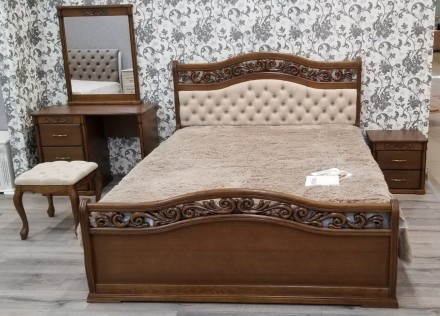 Цена указана за комплект мебели Эмилия на главном фото: кровать спальная 140х200. . фото 6