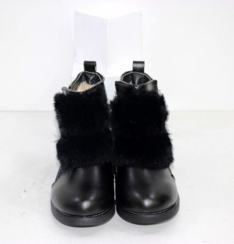 Теплые зимние ботинки на меху для девочки с меховой отделкой. Застежка молния. В. . фото 8