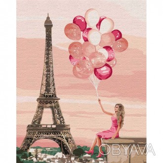 Картина по номерам ТМ Идейка "Лиловые краски Парижа" 40*50 см КНО4761Набор для р. . фото 1