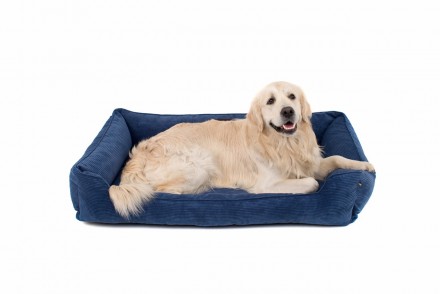Каркасный вельветовый лежак Dreamer Velvet для собак с бортами со съемным чехлом. . фото 3