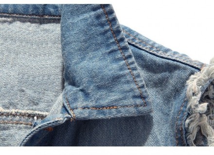 Стильный и удобный мужской джинсовый жилет с карманами на груди, с винтажным диз. . фото 5