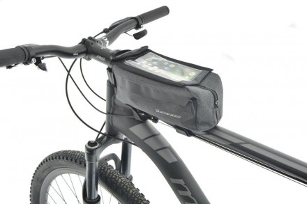 Вместительная сумка с креплением на верхнюю трубу рамы велосипеда и отделением п. . фото 2
