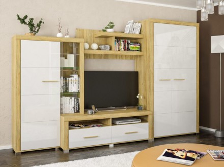Стенка Неон-2 Мебель Сервис - удобная и практичная мебель, характеризующаяся сти. . фото 3