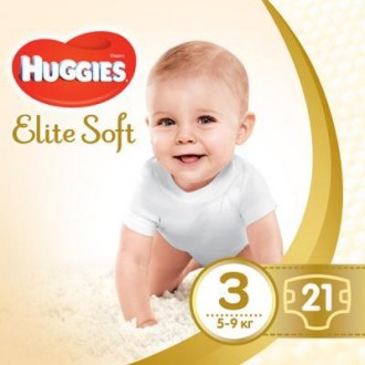 Подгузник Huggies Elite Soft 3 Small (5-9 кг) 21 шт (5029053546308). Бровары. фото 1 Подгузник Huggies Elite Soft 3 Small (5-9 кг) 21 шт (5029053546308). Бровары. фото 1