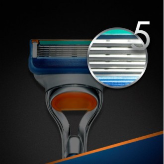 Мужская бритва Gillette Fusion5 с 5 лезвиями с уменьшающим трение покрытием обес. . фото 4