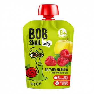 Фруктовое пюре дитяче Bob Snail Яблуко малина 90 г. Бровари. фото 1 Фруктовое пюре дитяче Bob Snail Яблуко малина 90 г. Бровари. фото 1