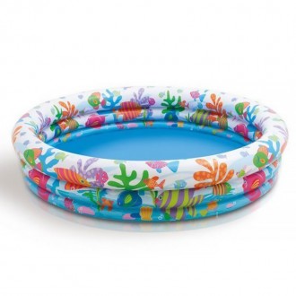 Бассейн 59431 (12шт) Круг детский, 3 кольца, 132-28cм,248л, ненадув.дно,ремкомпл. Харьков. фото 1