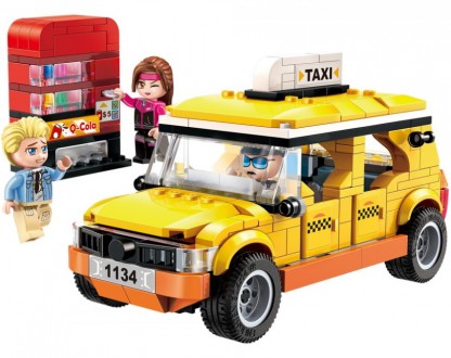 Конструктор для детей Qman 1134 – это яркое городское такси, почти как настоящее. . фото 5