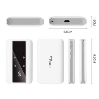 4G LTE мини роутер автономный WiFi с SIM картой TianJie CF-904G, 150 Мбит/с, раз. . фото 6