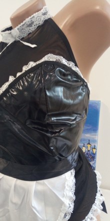 Сексуальний латексний костюм покоївки.
Колір - чорний
Розмір: підійде на S/М (вк. . фото 6
