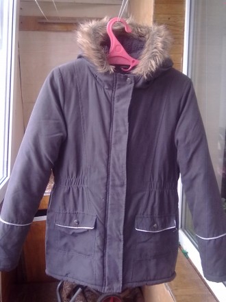 Зимняя куртка на флисе для 10-13 лет,мало носили, в отличном состоянии! Рост -15. . фото 2